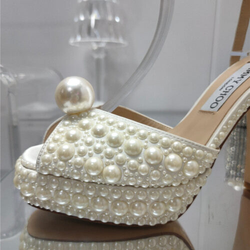 High Quality Luxury Jimmy Choo New Silk Pearl Luxury Series Sandals product detail