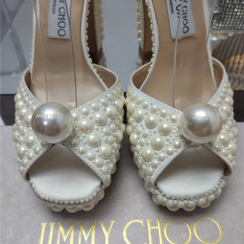 High Quality Luxury Jimmy Choo New Silk Pearl Luxury Series Sandals product detail