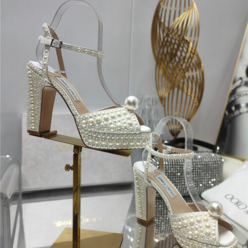 High Quality Luxury Jimmy Choo New Silk Pearl Luxury Series Sandals product detail
