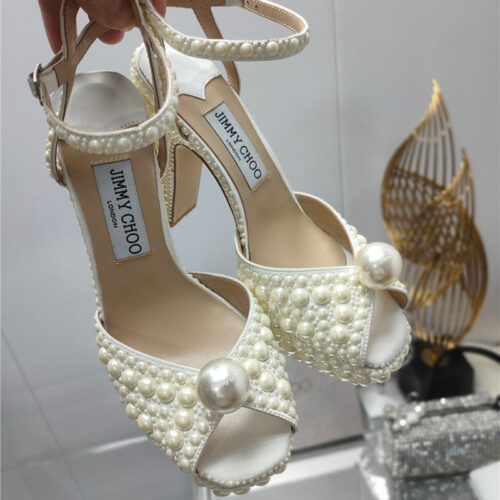 High Quality Luxury Jimmy Choo New Silk Pearl Luxury Series Sandals product detail