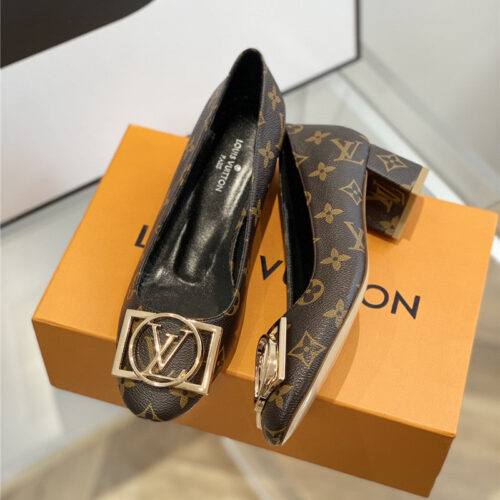 High Quality Luxury Louis Vuitton New Crystal Square Buckle Shoes – Style 30723 alternate view