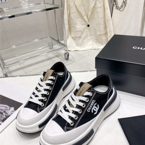 High Quality Luxury Chanels Latest Thick-Soled Low-Cut Biscuit Shoes