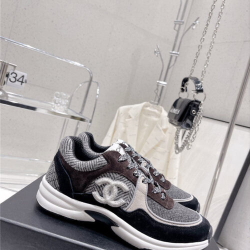 High Quality Luxury Chanel Logo Casual Sneakers Womens – Style 84486
