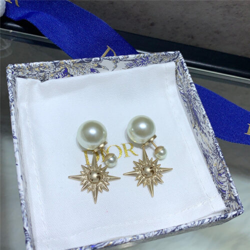 High Quality Luxury Dior Lucky Star Mang Earrings