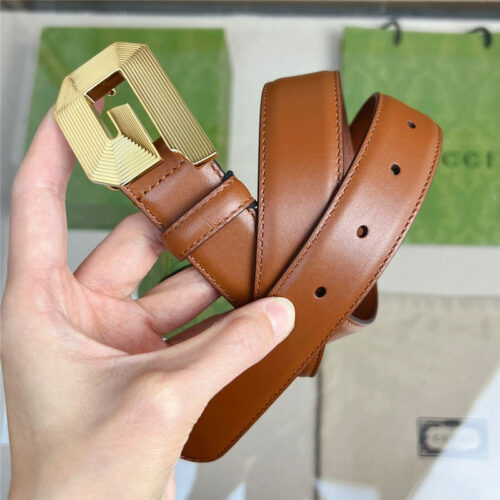 High Quality Luxury Gucci G Buckle Narrow Belt product detail