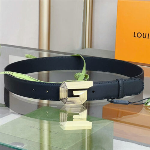 High Quality Luxury Gucci G Buckle Narrow Belt – Style 41661