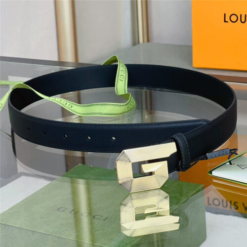 High Quality Luxury Gucci G Buckle Narrow Belt – Style 41661 product detail