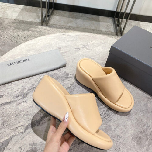 High Quality Luxury Balenciaga Summer New Platform Wedge Slippers – Style 31299