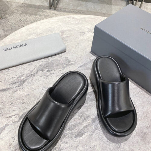 High Quality Luxury Balenciaga Summer New Platform Wedge Slippers alternate view