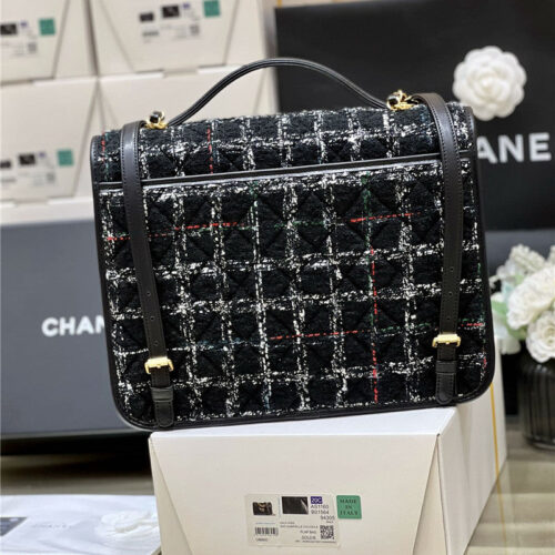 High Quality Luxury Chanel Woolen Backpack – Style 48453 alternate view