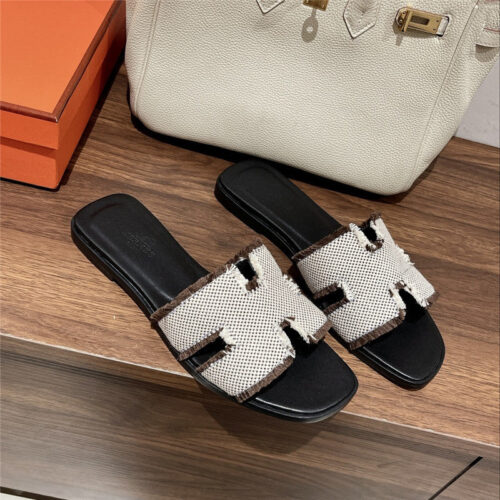 High Quality Luxury Hermes H Buckle Slippers