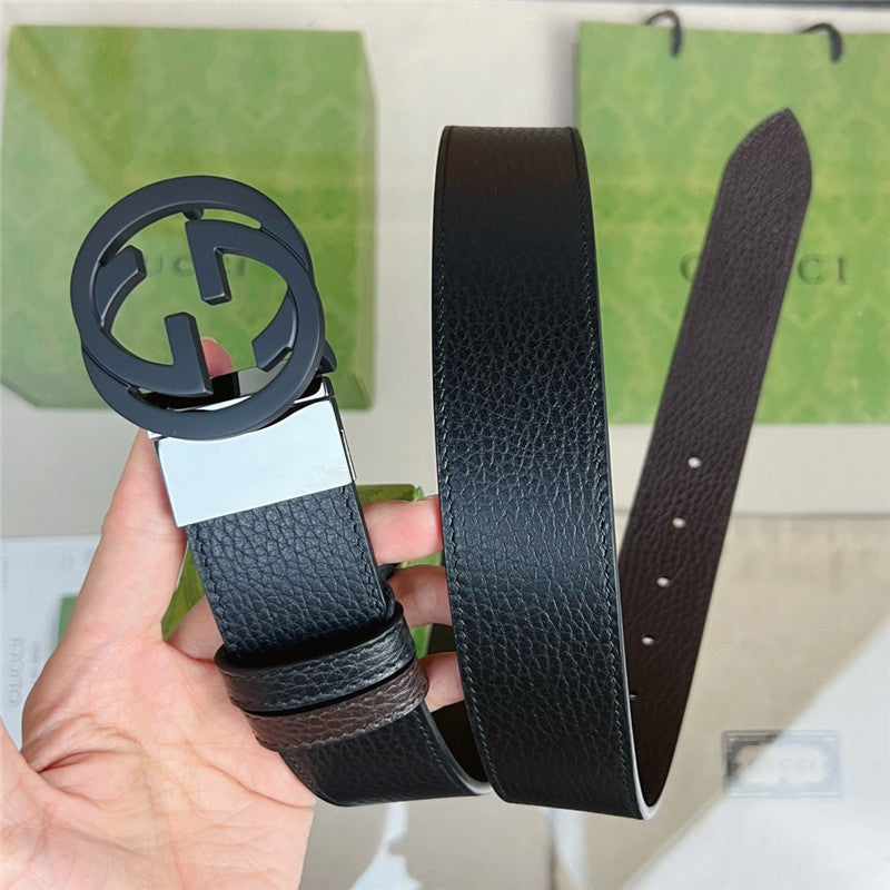 High Quality Luxury Gucci Reversible Belt In Textured Leather – Style 84966 product detail