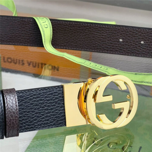 High Quality Luxury Gucci Reversible Belt In Textured Leather – Style 53894 product detail