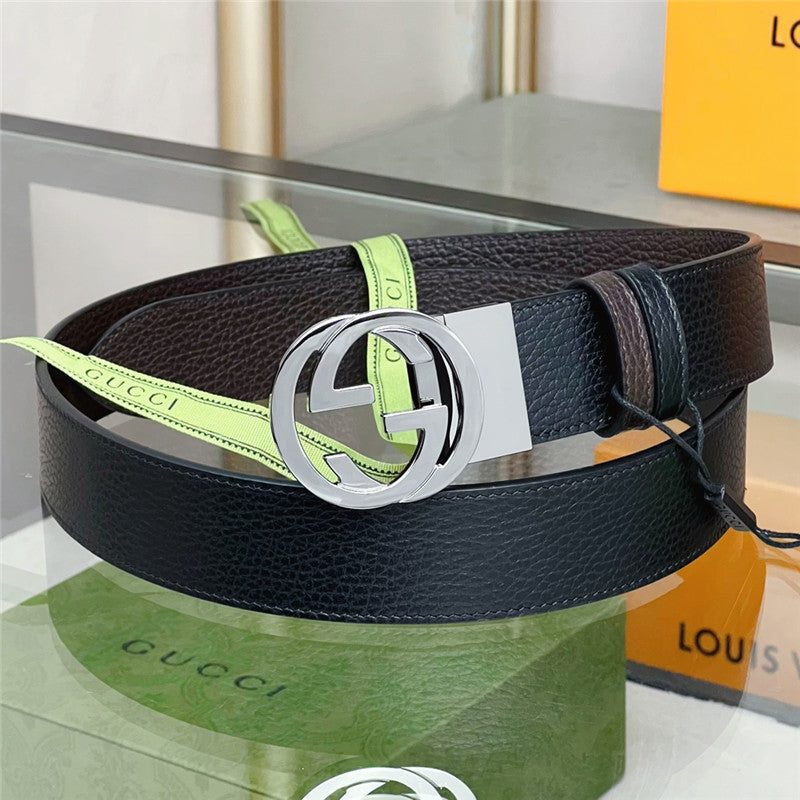High Quality Luxury Gucci Reversible Belt In Textured Leather product detail