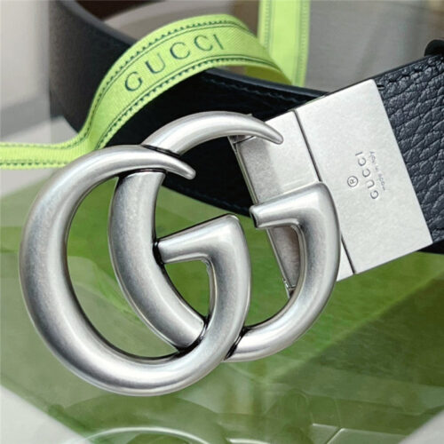 High Quality Luxury Gucci Reversible Belt In Textured Leather – Style 21126 product detail