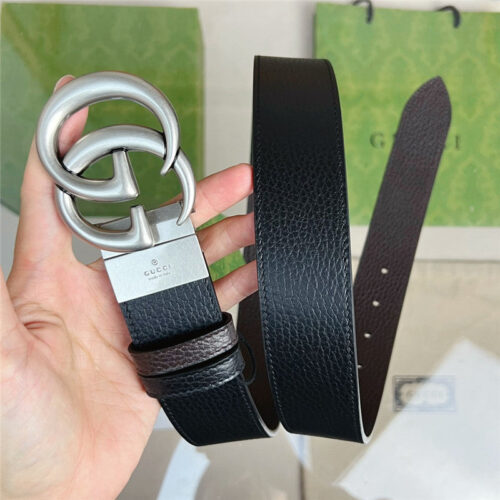 High Quality Luxury Gucci Reversible Belt In Textured Leather – Style 21126 product detail