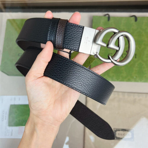 High Quality Luxury Gucci Reversible Belt In Textured Leather – Style 21126 product detail