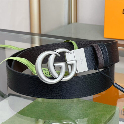 High Quality Luxury Gucci Reversible Belt In Textured Leather – Style 21126 product detail