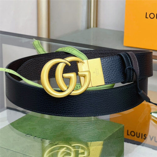 High Quality Luxury Gucci Reversible Belt In Textured Leather – Style 65766 product detail