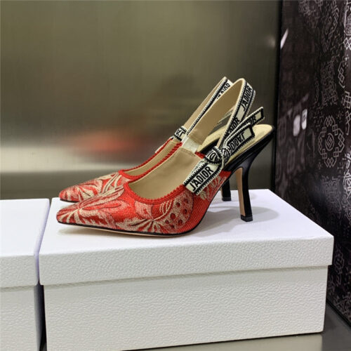 High Quality Luxury Dior High Heel Bowknot Color Matching Womens Shoes – Style 20230 product detail