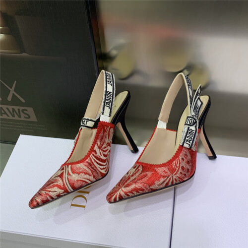 High Quality Luxury Dior High Heel Bowknot Color Matching Womens Shoes – Style 20230 product detail