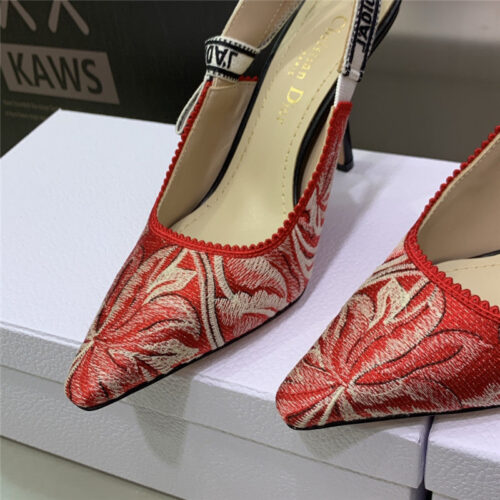 High Quality Luxury Dior High Heel Bowknot Color Matching Womens Shoes – Style 20230 product detail
