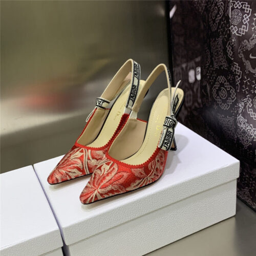 High Quality Luxury Dior High Heel Bowknot Color Matching Womens Shoes – Style 20230