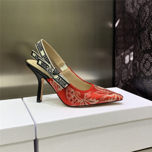 High Quality Luxury Dior High Heel Bowknot Color Matching Womens Shoes – Style 20230 product detail