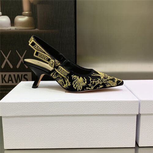 High Quality Luxury Dior High Heel Bowknot Color Matching Womens Shoes – Style 47366 product detail