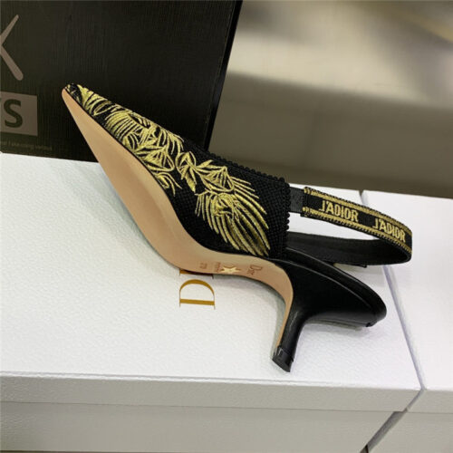 High Quality Luxury Dior High Heel Bowknot Color Matching Womens Shoes – Style 47366 product detail