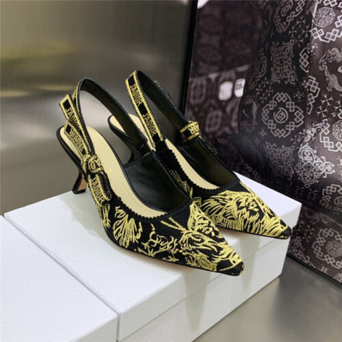 High Quality Luxury Dior High Heel Bowknot Color Matching Womens Shoes – Style 47366 alternate view