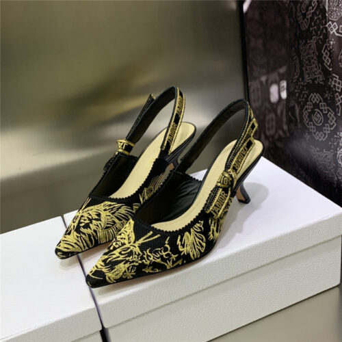 High Quality Luxury Dior High Heel Bowknot Color Matching Womens Shoes – Style 47366