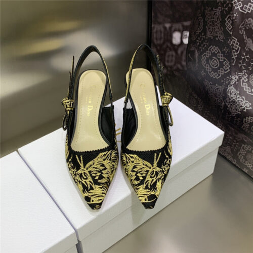 High Quality Luxury Dior High Heel Bowknot Color Matching Womens Shoes – Style 47366 product detail