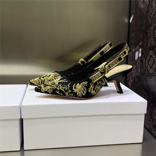 High Quality Luxury Dior High Heel Bowknot Color Matching Womens Shoes – Style 47366 product detail