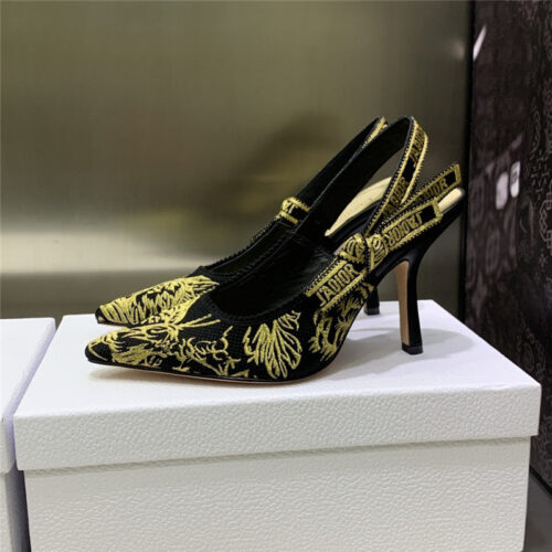 High Quality Luxury Dior High Heel Bowknot Color Matching Womens Shoes – Style 59782 product detail