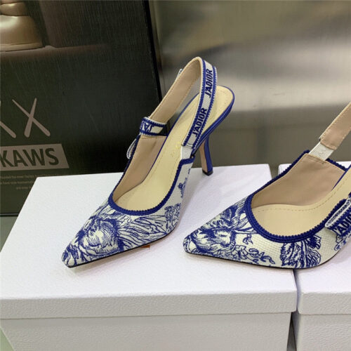 High Quality Luxury Dior High Heel Bowknot Color Matching Womens Shoes – Style 40582 product detail