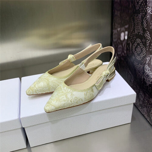 High Quality Luxury Dior Bowknot Color Matching Womens Shoes