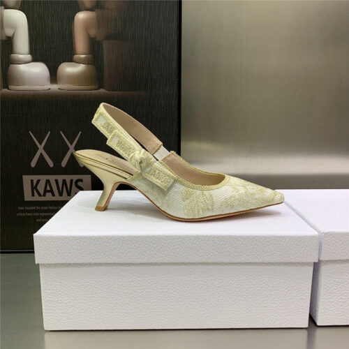High Quality Luxury Dior High Heel Bowknot Color Matching Womens Shoes – Style 26470 product detail