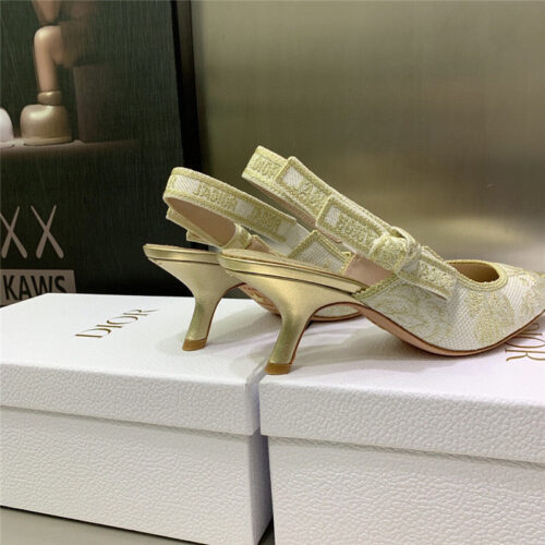 High Quality Luxury Dior High Heel Bowknot Color Matching Womens Shoes – Style 26470 product detail