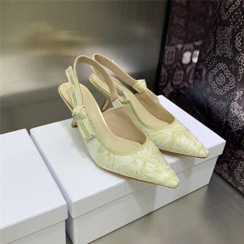 High Quality Luxury Dior High Heel Bowknot Color Matching Womens Shoes – Style 26470 product detail