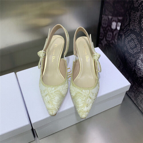 High Quality Luxury Dior High Heel Bowknot Color Matching Womens Shoes – Style 26470 product detail