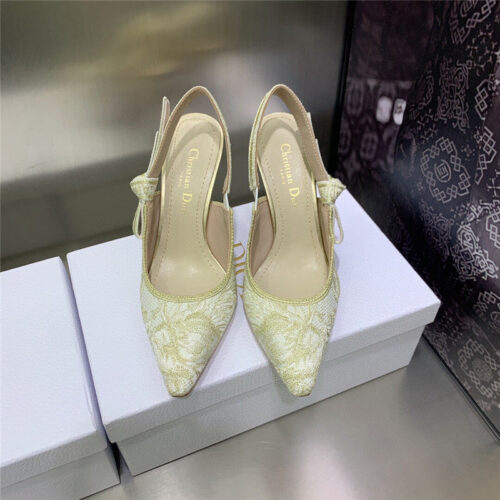 High Quality Luxury Dior High Heel Bowknot Color Matching Womens Shoes – Style 21382 product detail
