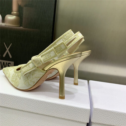 High Quality Luxury Dior High Heel Bowknot Color Matching Womens Shoes – Style 21382 product detail