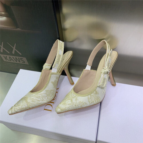 High Quality Luxury Dior High Heel Bowknot Color Matching Womens Shoes – Style 21382 product detail