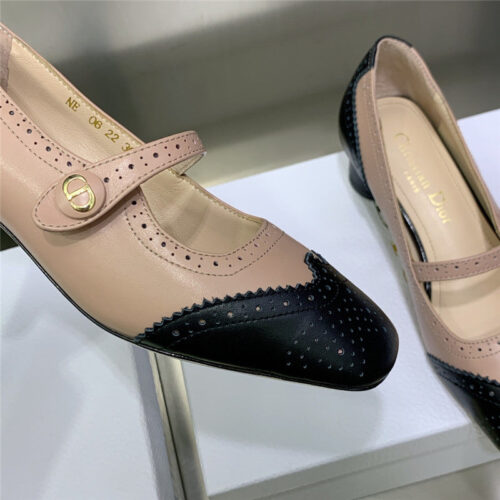 High Quality Luxury Dior Cd Letter Logo Chunky Heel Shoes product detail