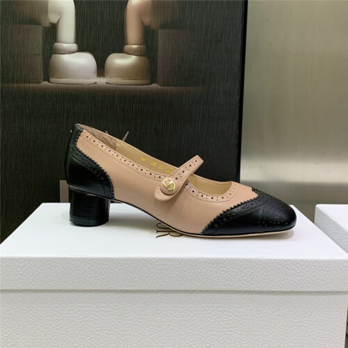High Quality Luxury Dior Cd Letter Logo Chunky Heel Shoes product detail