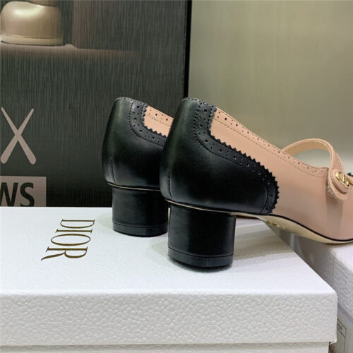 High Quality Luxury Dior Cd Letter Logo Chunky Heel Shoes product detail