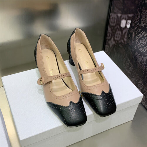 High Quality Luxury Dior Cd Letter Logo Chunky Heel Shoes product detail
