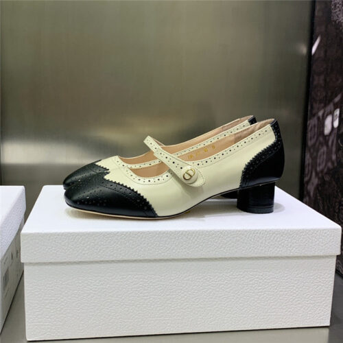 High Quality Luxury Dior Cd Letter Logo Chunky Heel Shoes – Style 85702 product detail