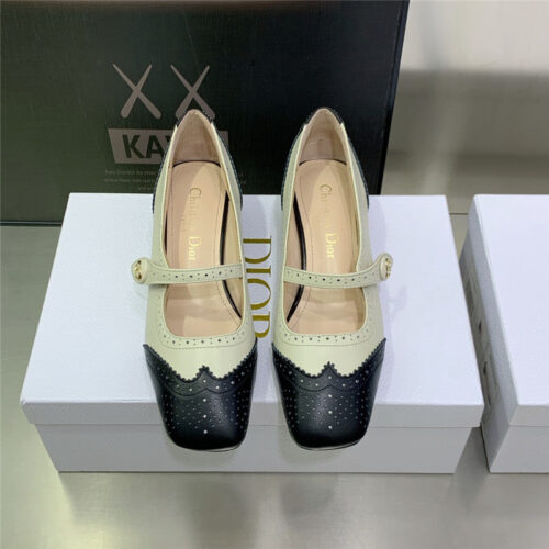High Quality Luxury Dior Cd Letter Logo Chunky Heel Shoes – Style 85702 product detail